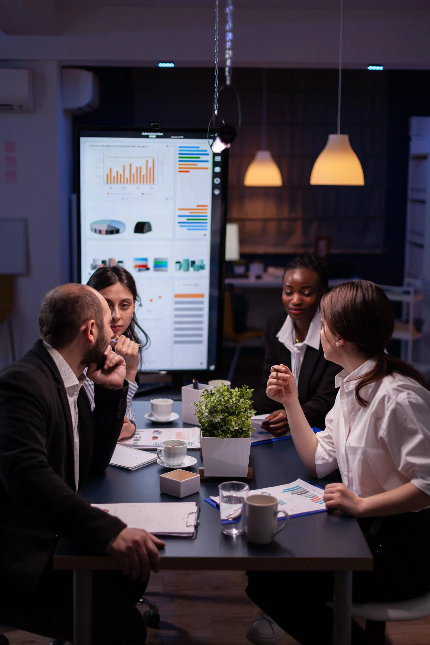 workaholics businesspeople brainstorming financial company ideas min scaled